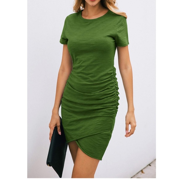Green T-Shirt Dress - Picture 2 of 14